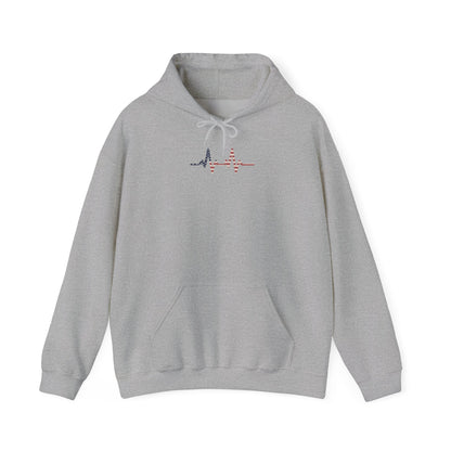 Heartbeat Graphic Hoodie, Unisex Sweatshirt, Medical Practice Gift, Fitness Wear, Casual Style, Heartbeat Design Apparel - TINMICO