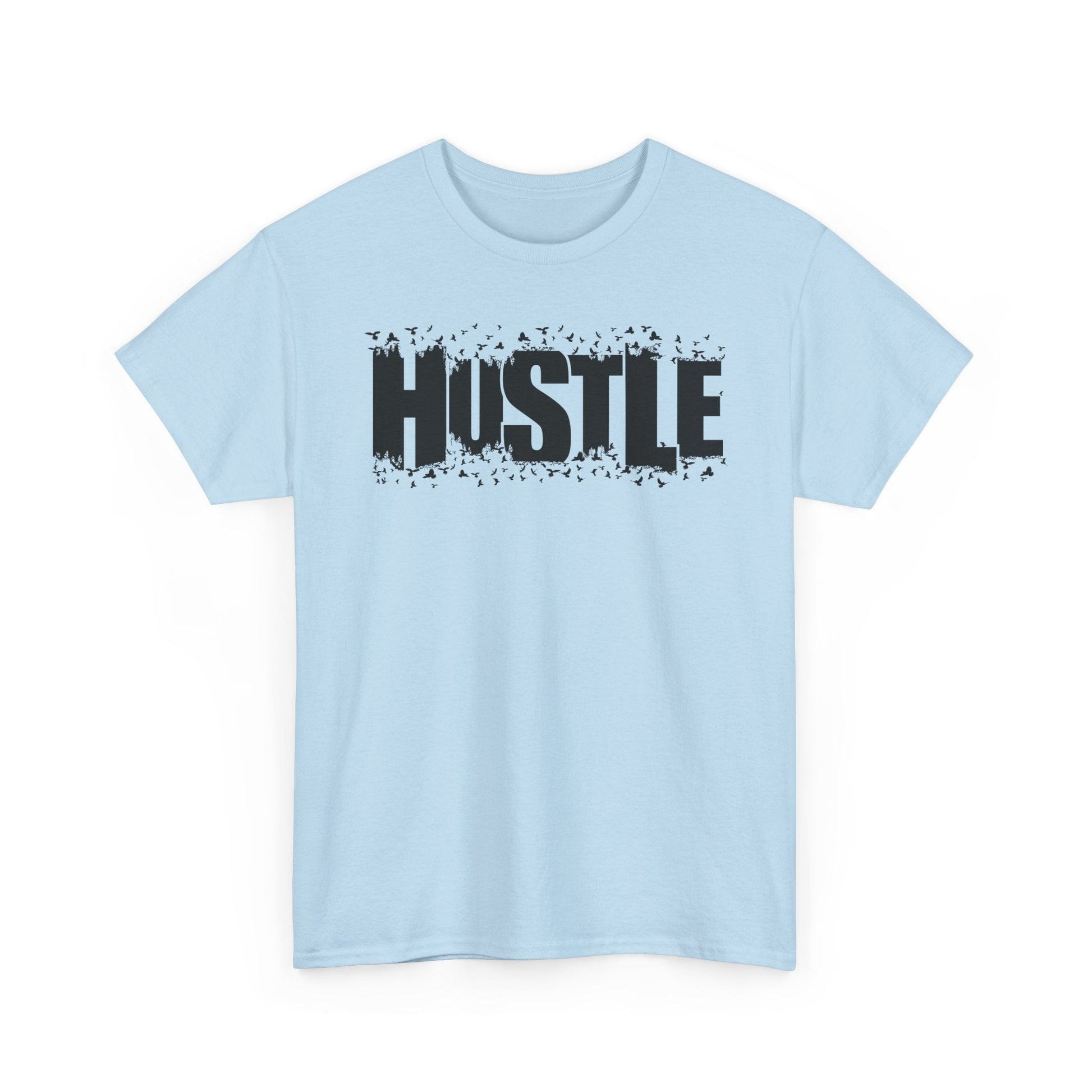 Hustle Unisex Heavy Cotton Tee, Motivational T-Shirt, Fitness Apparel, Trendy Gift, Everyday Casual Wear - TINMICO