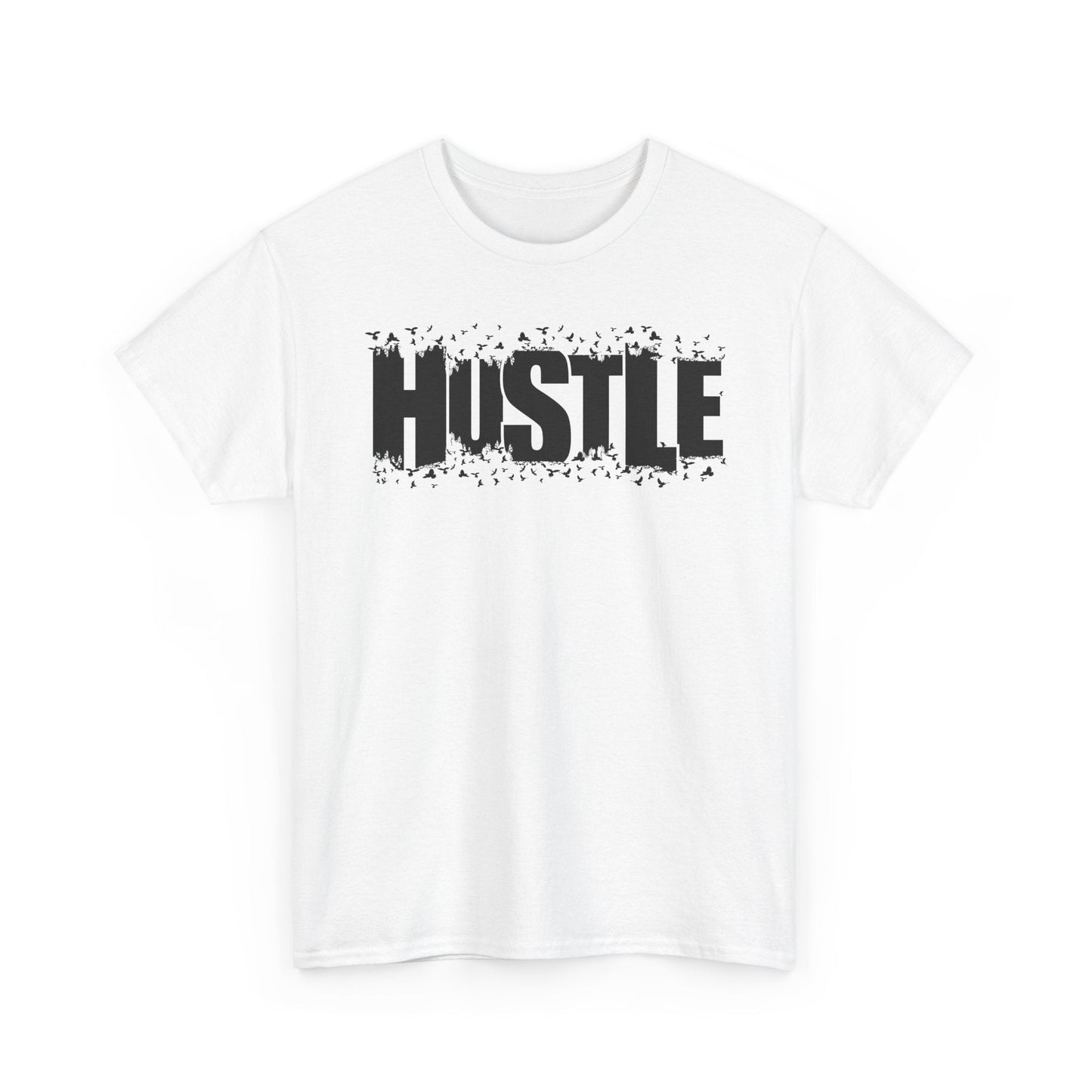Hustle Unisex Heavy Cotton Tee, Motivational T-Shirt, Fitness Apparel, Trendy Gift, Everyday Casual Wear - TINMICO