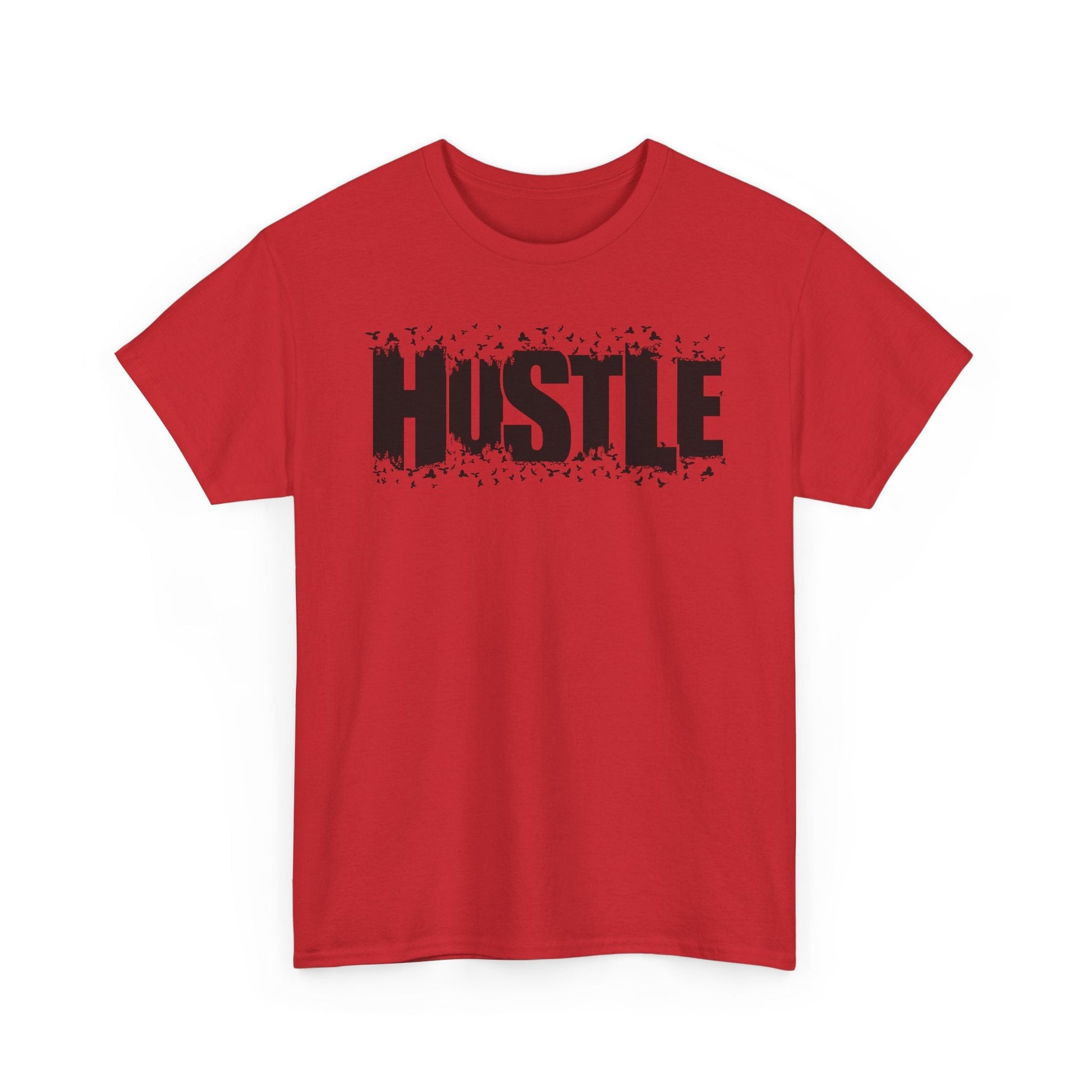 Hustle Unisex Heavy Cotton Tee, Motivational T-Shirt, Fitness Apparel, Trendy Gift, Everyday Casual Wear - TINMICO