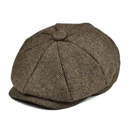 Kids Caps Small Size Boy Woolen Flat Cap Herringbone Girl Infant Toddler Youth Beret Hat for Child | TINMICO - TINMICO