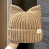 Knitted Hats Cute Cat Ears Beanies For Women Autumn Winter Warm Ear Protection Sweet Versatile Pullover | TINMICO - TINMICO