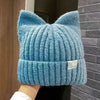 Knitted Hats Cute Cat Ears Beanies For Women Autumn Winter Warm Ear Protection Sweet Versatile Pullover | TINMICO - TINMICO