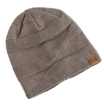 Knitted Hats Unisex Winter Hats Add Fur Lined Men And Women Warm Beanie Cap TINMICO - TINMICO