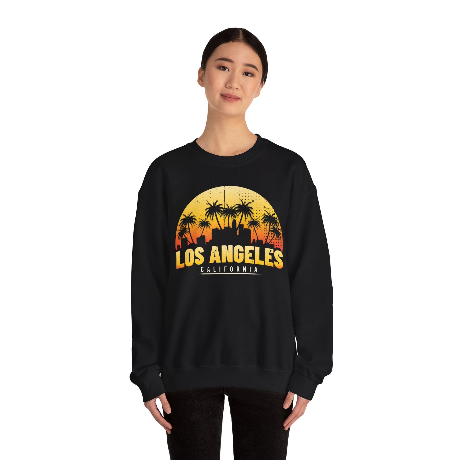 Los Angeles Sunrise Sweatshirt, Vintage California Apparel, Travel Souvenir, Unisex Crewneck, Cozy Gift for Her/Him - TINMICO