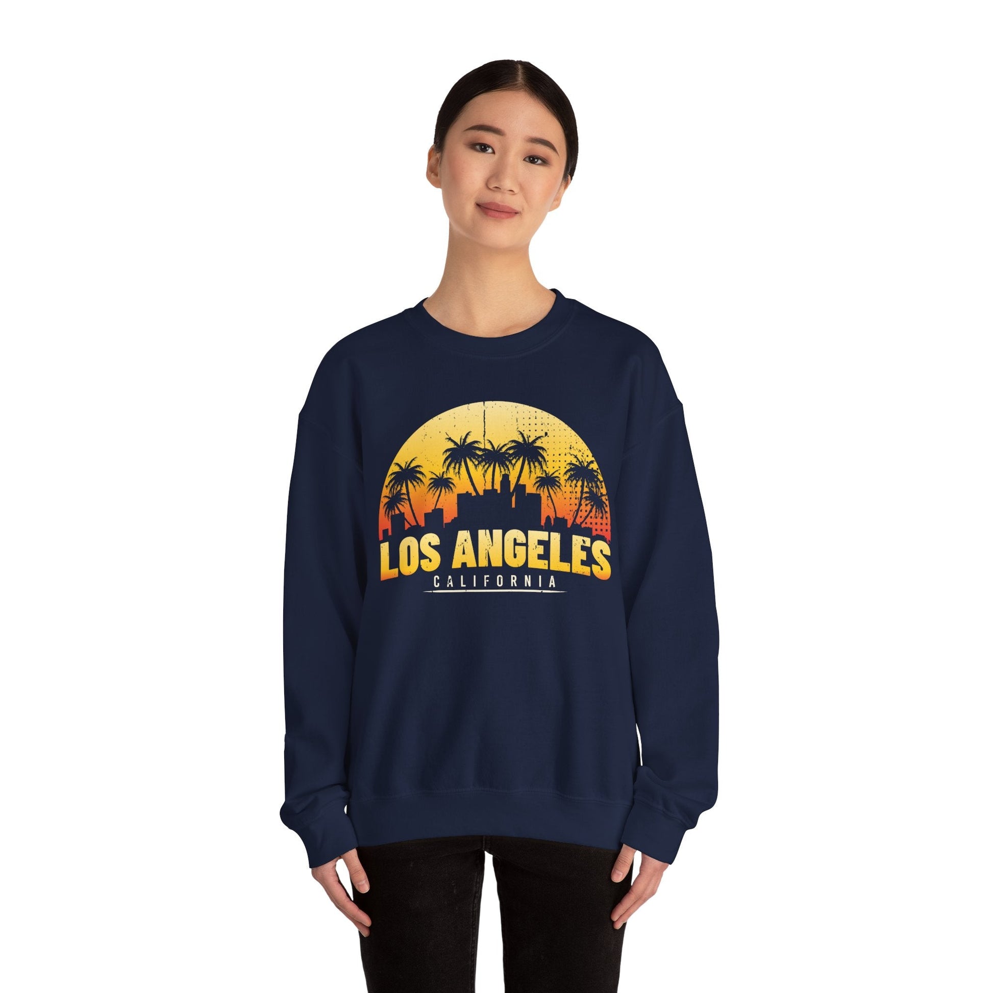 Los Angeles Sunrise Sweatshirt, Vintage California Apparel, Travel Souvenir, Unisex Crewneck, Cozy Gift for Her/Him - TINMICO