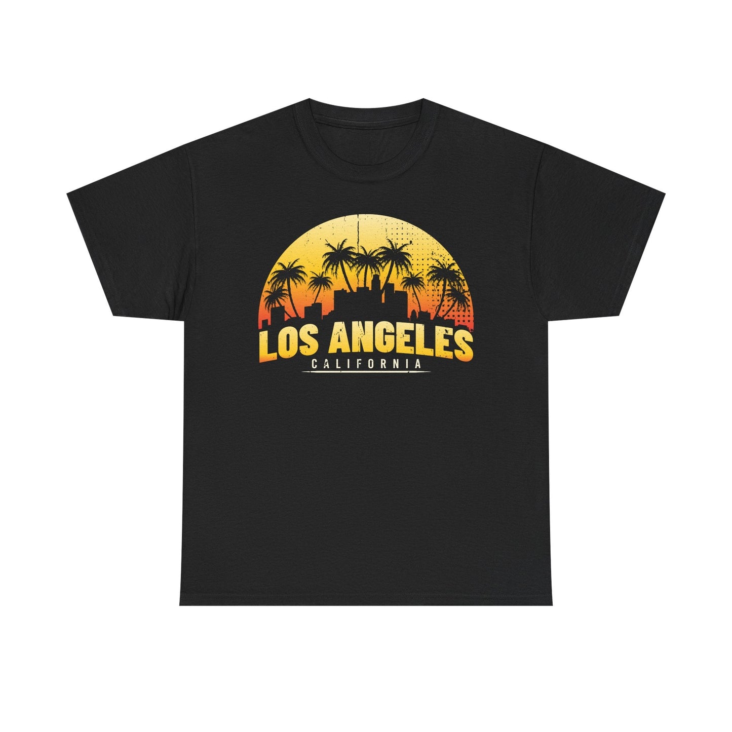 Los Angeles Sunset Graphic Tee | Unisex Heavy Cotton Shirt, California Style T-Shirt, Summer Outfit, Presentation Gift, Music Festival Top - TINMICO