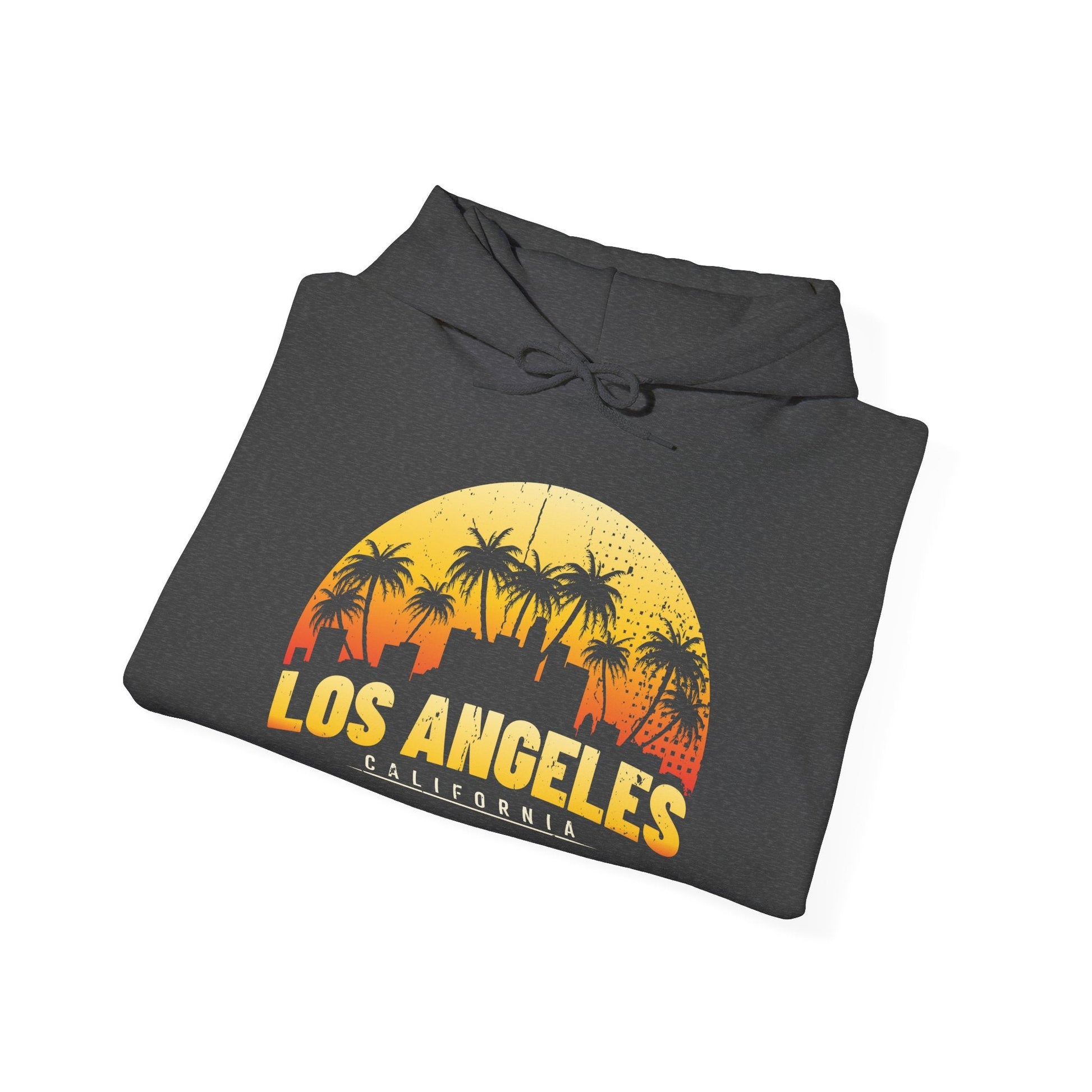 Los Angeles Sunset Hoodie, Unisex Graphic Sweatshirt, California Fashion, Travel Gift, Cozy Streetwear, Summer Essentials - TINMICO