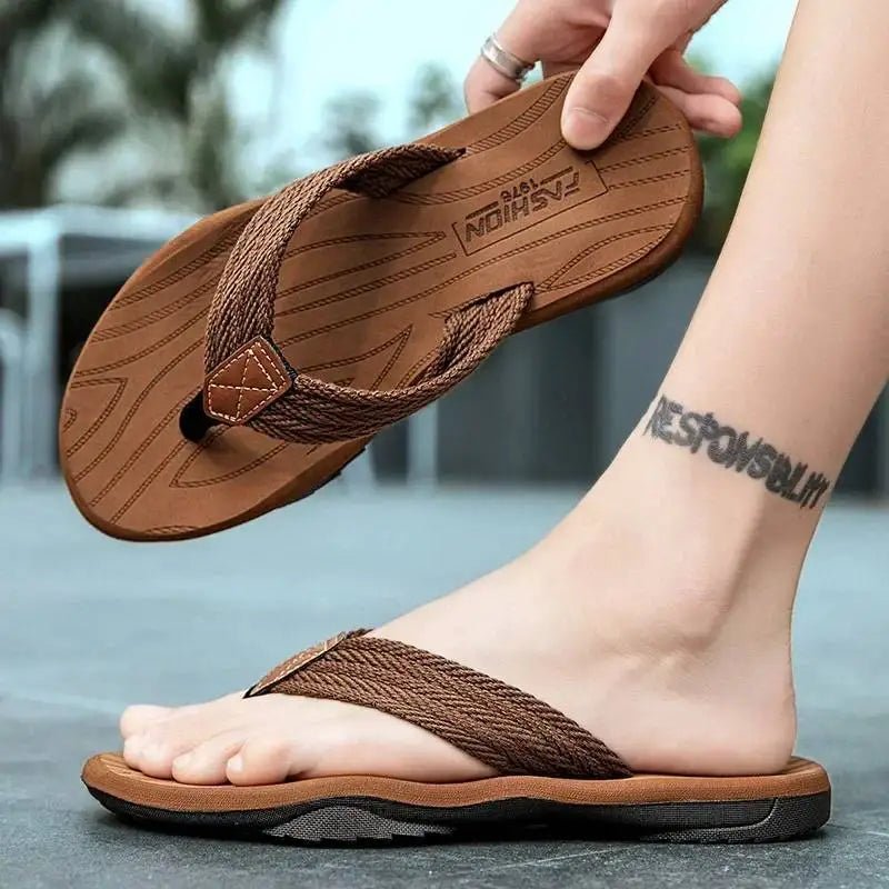 Men's Flip Flops Casual Beach Shoes Large Size Men Sandals Summer Leisure anti slip Leisure anti slip | TINMICO - TINMICO