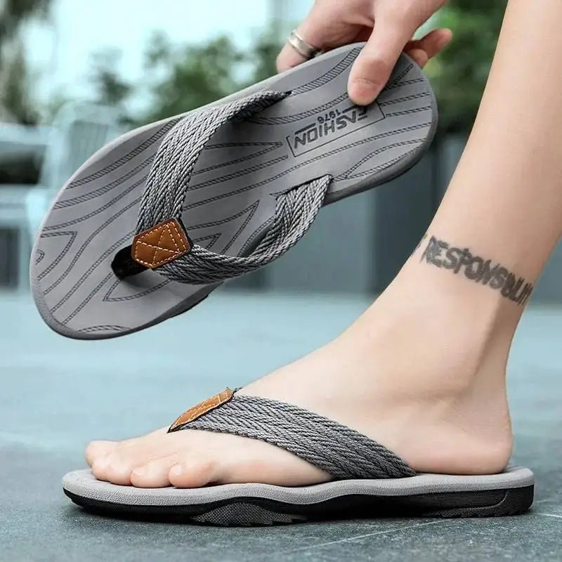 Men's Flip Flops Casual Beach Shoes Large Size Men Sandals Summer Leisure anti slip Leisure anti slip | TINMICO - TINMICO