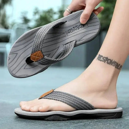 Men's Flip Flops Casual Beach Shoes Large Size Men Sandals Summer Leisure anti slip Leisure anti slip | TINMICO - TINMICO