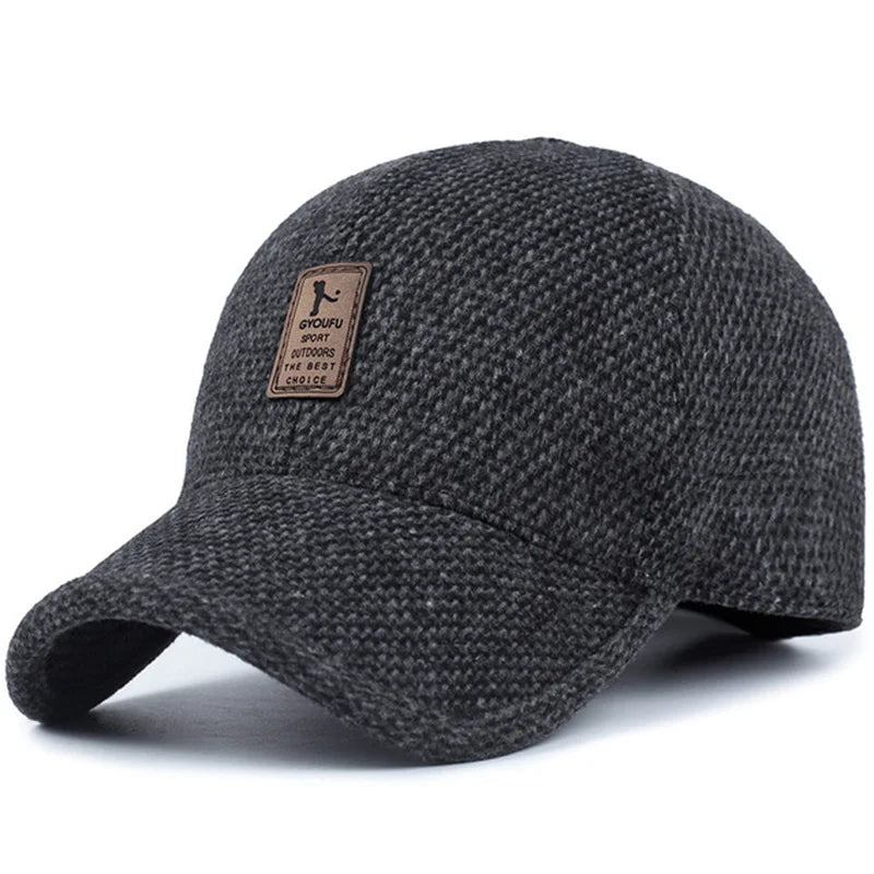 New Autumn winter Men baseball Cap winter warm hat with ear thick winter Thicken TINMICO - TINMICO