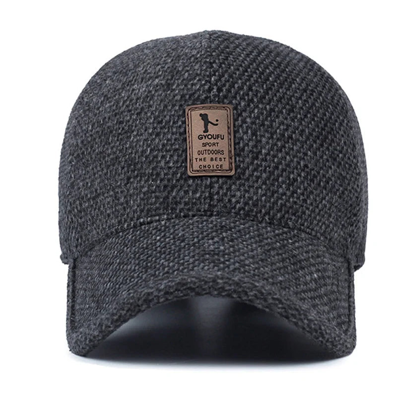 New Autumn winter Men baseball Cap winter warm hat with ear thick winter Thicken TINMICO - TINMICO