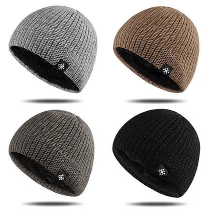 New Autumn/Winter Fleece Thick Knitted Thermal Blend Hat | TINMICO - TINMICO