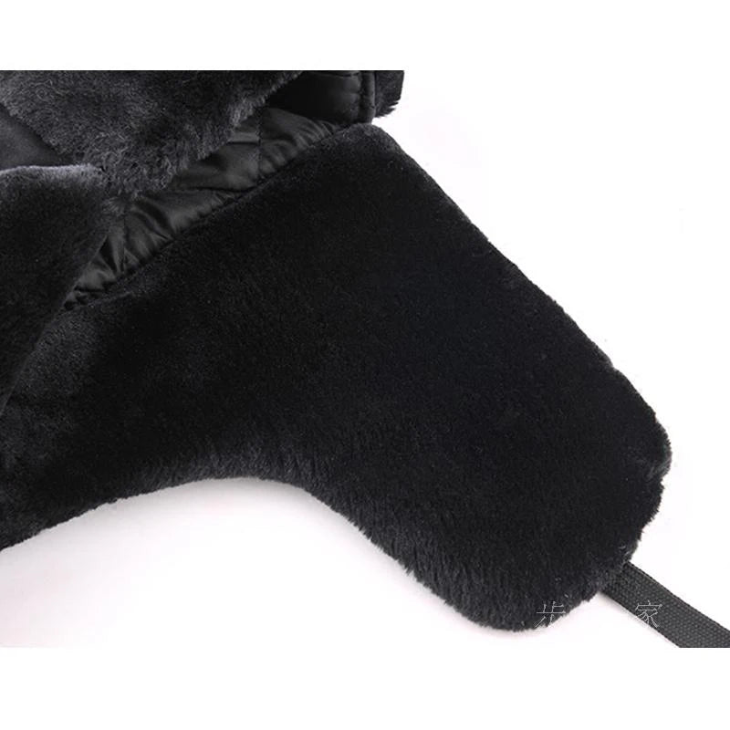 New Bomber Hat Female Winter For Men Women Thick Warm Fur Velvet Cold Cap Male Snow Russian Ear Flap | TINMICO - TINMICO