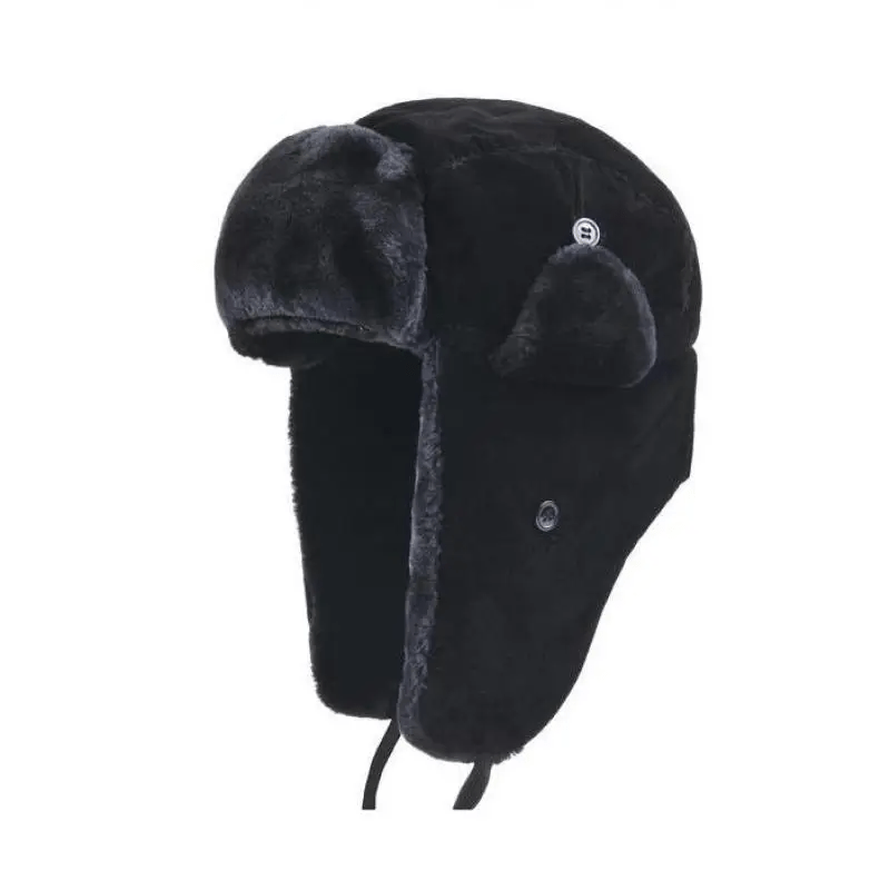 New Bomber Hat Female Winter For Men Women Thick Warm Fur Velvet Cold Cap Male Snow Russian Ear Flap | TINMICO - TINMICO