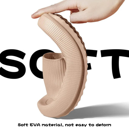 New Flip Flops Cloud Slippers Non - Slip Mens Womens Slippers Cloud Sliders Soft Flip Flops with Thick Sole for Shower Bathroom - TINMICO