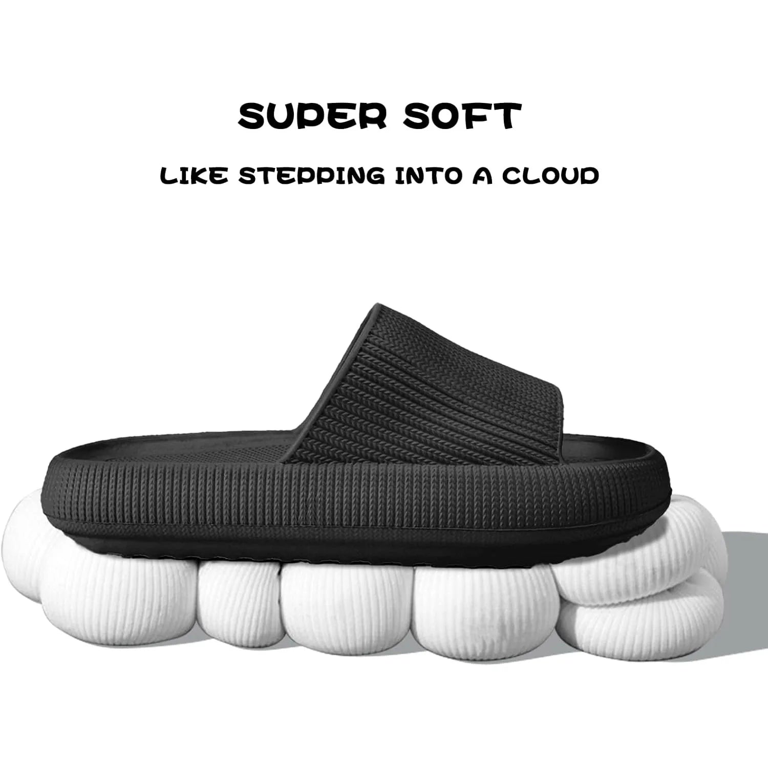 New Flip Flops Cloud Slippers Non - Slip Mens Womens Slippers Cloud Sliders Soft Flip Flops with Thick Sole for Shower Bathroom - TINMICO