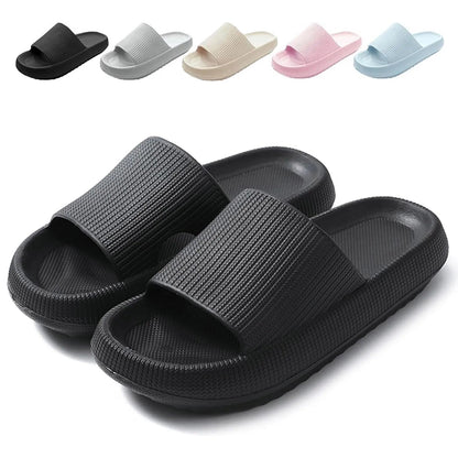New Flip Flops Cloud Slippers Non - Slip Mens Womens Slippers Cloud Sliders Soft Flip Flops with Thick Sole for Shower Bathroom - TINMICO