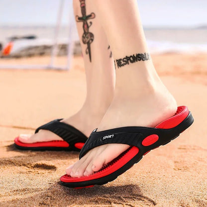 New Flip Flops for Men Summer Breathable Beach Shoes Sandals Men Luxury Flip Flops Breathable Plus Big Size Men Slippers TINMICO - TINMICO