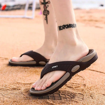 New Flip Flops for Men Summer Breathable Beach Shoes Sandals Men Luxury Flip Flops Breathable Plus Big Size Men Slippers TINMICO - TINMICO
