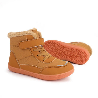 New Kids Wide Toe Barefoot Snow Boots | Boys/Girls Winter Minimalist Sneakers | Girls Boys Warm Boot Toddler Little Big Kids TINMICO - TINMICO