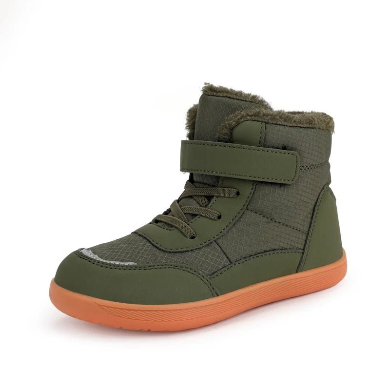 New Kids Wide Toe Barefoot Snow Boots | Boys/Girls Winter Minimalist Sneakers | Girls Boys Warm Boot Toddler Little Big Kids TINMICO - TINMICO