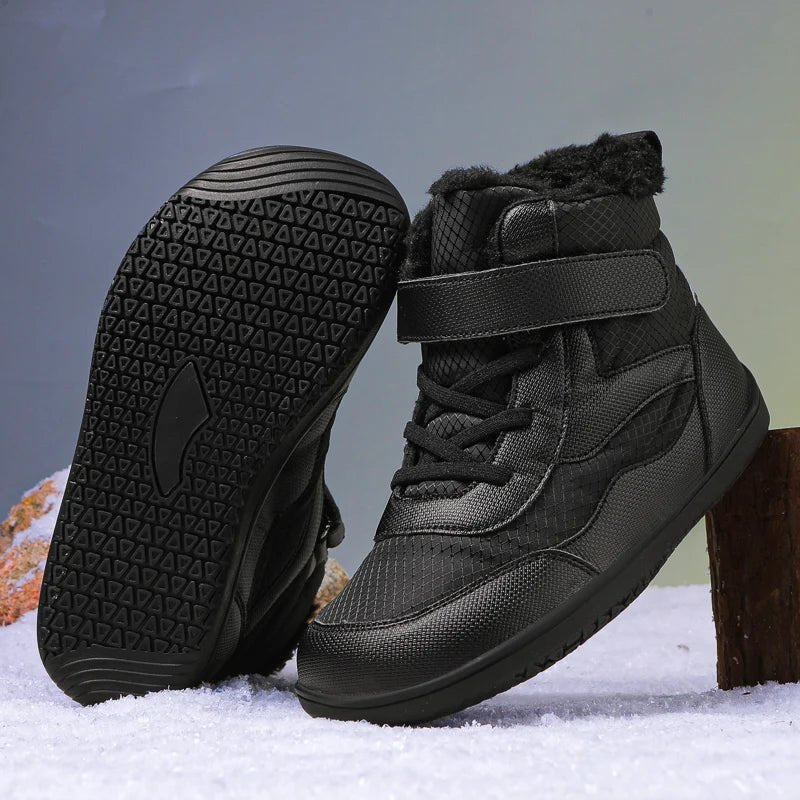 New Kids Wide Toe Barefoot Snow Boots | Boys/Girls Winter Minimalist Sneakers | Girls Boys Warm Boot Toddler Little Big Kids TINMICO - TINMICO