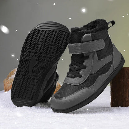 New Kids Wide Toe Barefoot Snow Boots | Boys/Girls Winter Minimalist Sneakers | Girls Boys Warm Boot Toddler Little Big Kids TINMICO - TINMICO