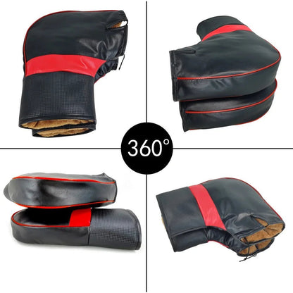 New Motorcycle Handlebar Cover Winter Battery Bike Windshield Gloves Windproof Warm Handle Thickened Reflective Strip TINMICO - TINMICO
