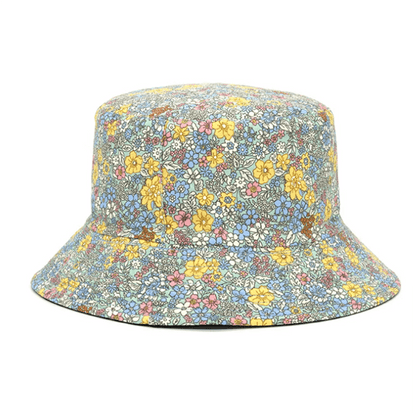 NEW Spring and Summer Small Floral Print Bucket Hat Trend Flower Double-Sided Male Wild Basin Sun Woman Cap | TINMICO - TINMICO