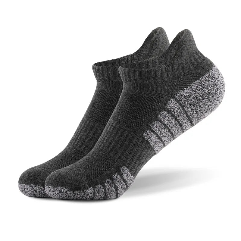 New thickened towel bottom running socks mesh boat socks non-slip breathable sports socks Low cut Men's socks Women's socks,3pairs | TINMICO - TINMICO