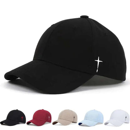 New Unisex Simple Cross Water Drop Embroidery Baseball Caps Spring and Autumn Outdoor Adjustable Casual Hat Sunscreen Hat | TINMICO - TINMICO