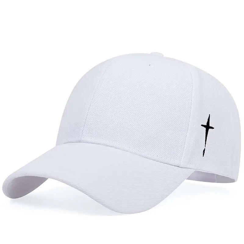 New Unisex Simple Cross Water Drop Embroidery Baseball Caps Spring and Autumn Outdoor Adjustable Casual Hat Sunscreen Hat | TINMICO - TINMICO