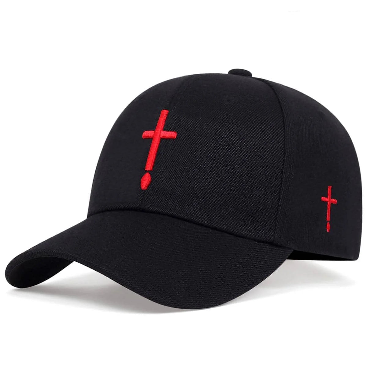 New Unisex Simple Cross Water Drop Embroidery Baseball Caps Spring and Autumn Outdoor Adjustable Casual Hat Sunscreen Hat | TINMICO - TINMICO