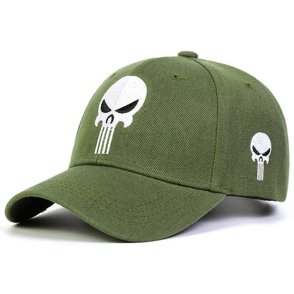 New Unisex Skull Head Embroidery Baseball Caps Spring Autumn Outdoor Adjustable Casual Hats Sunscreen Hat | TINMICO - TINMICO