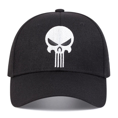 New Unisex Skull Head Embroidery Baseball Caps Spring Autumn Outdoor Adjustable Casual Hats Sunscreen Hat | TINMICO - TINMICO