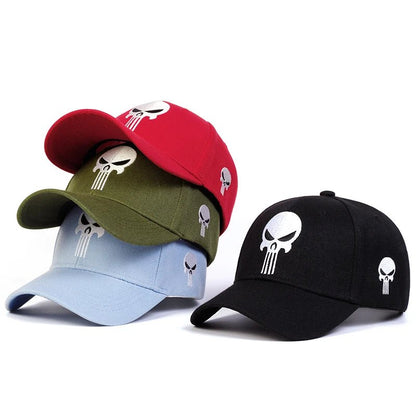 New Unisex Skull Head Embroidery Baseball Caps Spring Autumn Outdoor Adjustable Casual Hats Sunscreen Hat | TINMICO - TINMICO