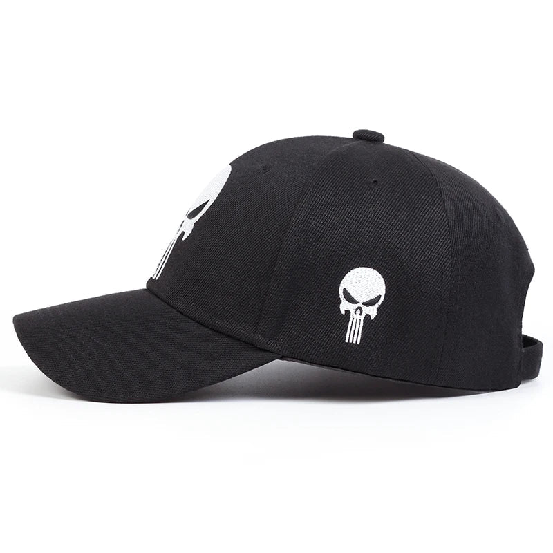New Unisex Skull Head Embroidery Baseball Caps Spring Autumn Outdoor Adjustable Casual Hats Sunscreen Hat | TINMICO - TINMICO