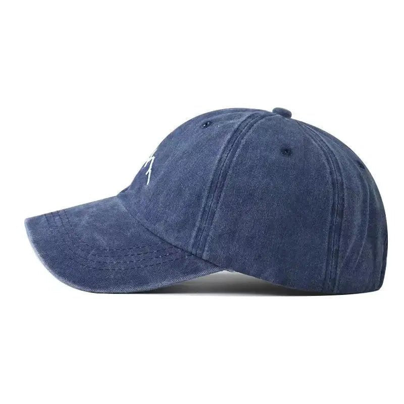 New Unisex Washed Cotton Cap Mountain Embroidery Vintage Baseball Cap Men Women Adjustable Casual Outdoor Streetwear Sports Hat - TINMICO