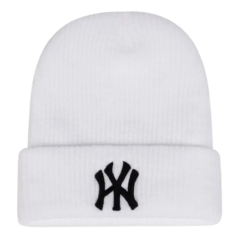 New Unisex WY Letter Embroidery Beanies Hats Autumn Winter Warm Hat Hip Hop Caps for Women Men | TINMICO - TINMICO