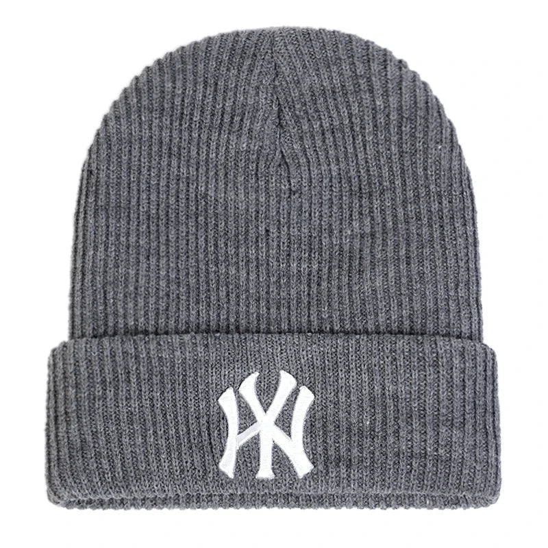 New Unisex WY Letter Embroidery Beanies Hats Autumn Winter Warm Hat Hip Hop Caps for Women Men | TINMICO - TINMICO