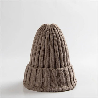 New Winter Women Knitted Hat Warm Soft Trendy Kpop Style Wool Beanie Elegant All - match Cap | TINMICO - TINMICO