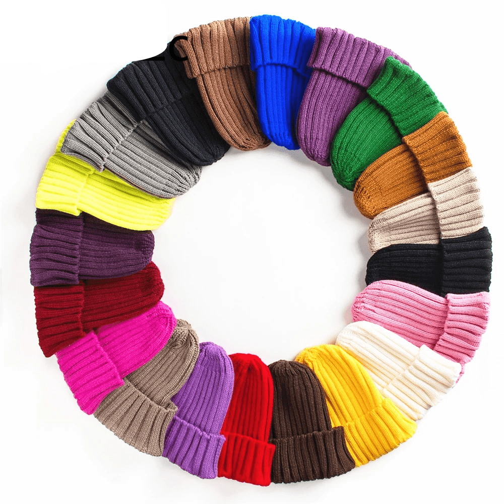 New Winter Women Knitted Hat Warm Soft Trendy Kpop Style Wool Beanie Elegant All - match Cap | TINMICO - TINMICO