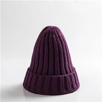 New Winter Women Knitted Hat Warm Soft Trendy Kpop Style Wool Beanie Elegant All - match Cap | TINMICO - TINMICO