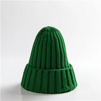 New Winter Women Knitted Hat Warm Soft Trendy Kpop Style Wool Beanie Elegant All - match Cap | TINMICO - TINMICO