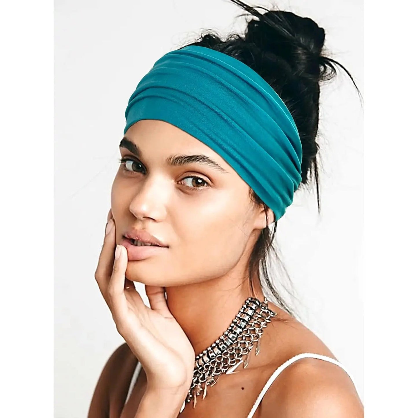 New Women Headbands African Wide Hair Wrap Turban Twist Headband for Women Large Sport Workout Stretch | TINMICO - TINMICO