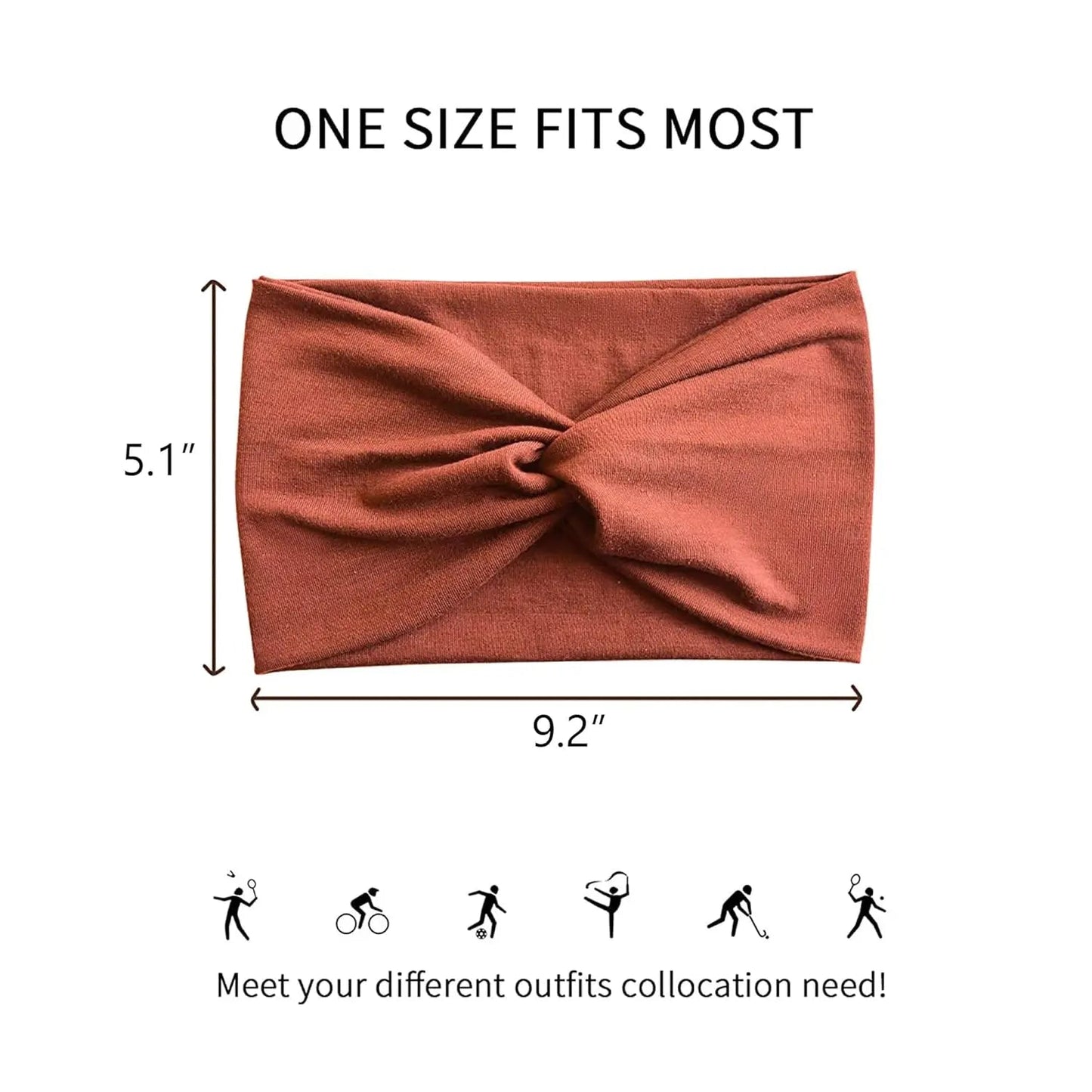 New Women Headbands African Wide Hair Wrap Turban Twist Headband for Women Large Sport Workout Stretch | TINMICO - TINMICO