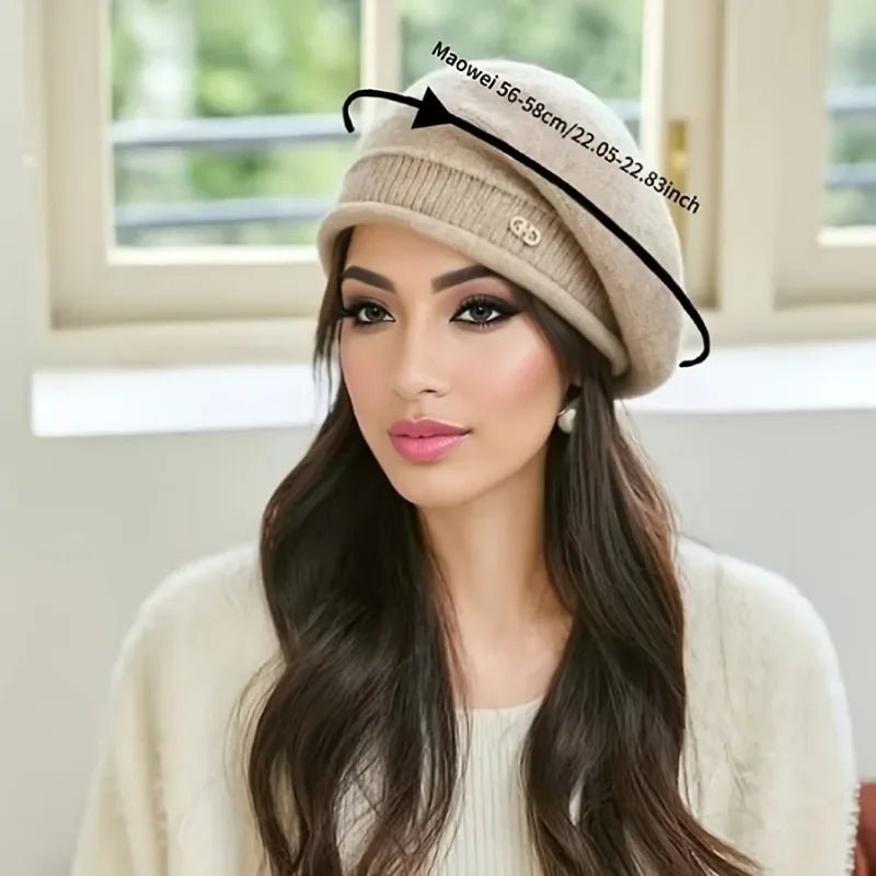New Women's Knitted Hat Elastic Wool Urine Cap, Soft and Comfortable Acrylic Knitted Hat, Suitable for Autumn and Winter TINMICO - TINMICO