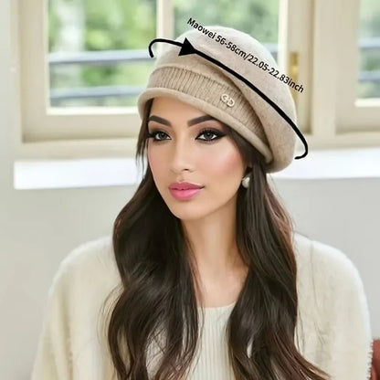 New Women's Knitted Hat Elastic Wool Urine Cap, Soft and Comfortable Acrylic Knitted Hat, Suitable for Autumn and Winter TINMICO - TINMICO